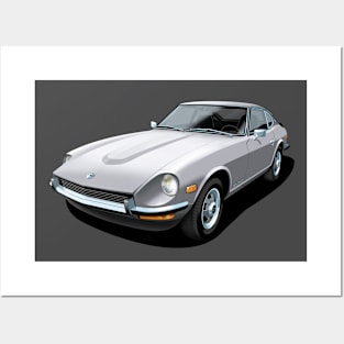 Datsun 240Z in silver Posters and Art